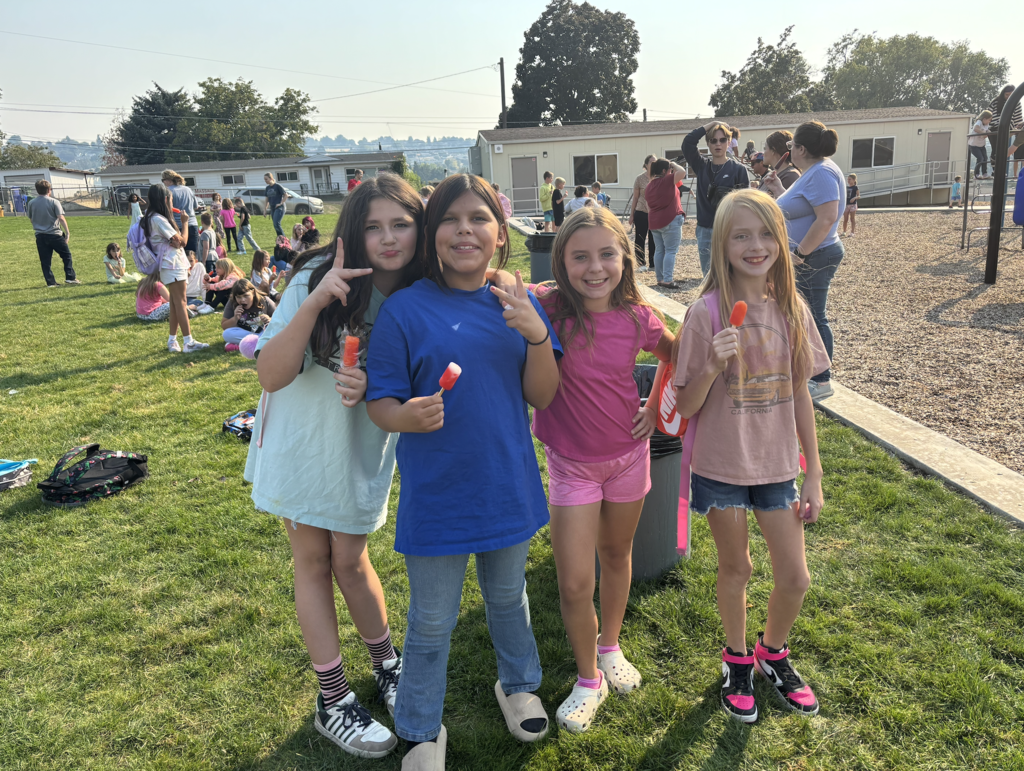 Webster elementary students on the playground