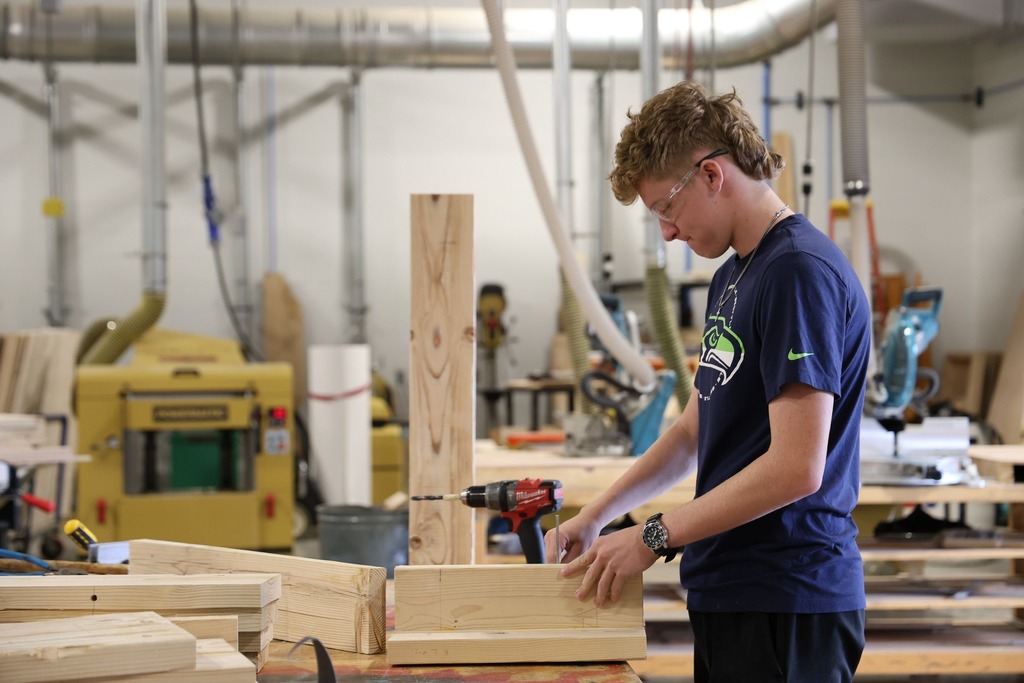 students working in the DeAtley Center
