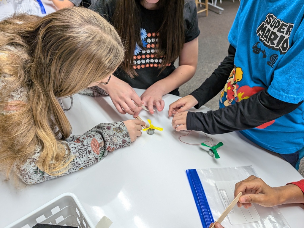 students building a wind turbine
