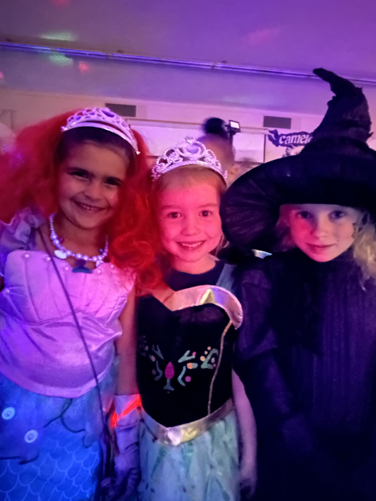 students at the glow party