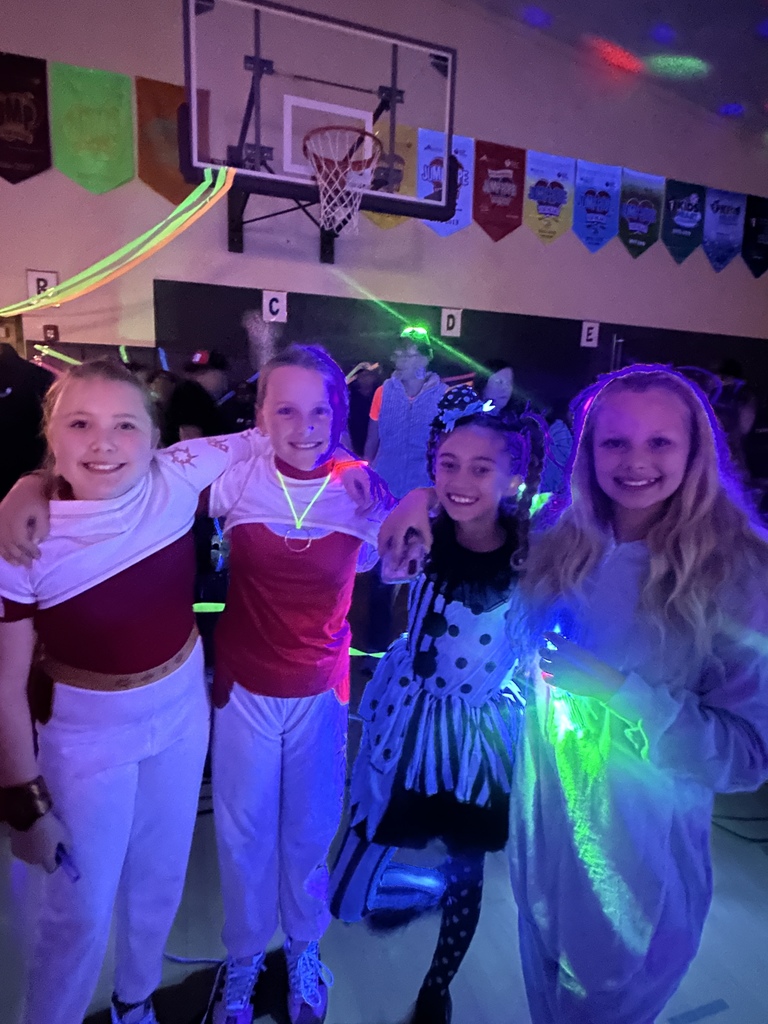 students at the glow party