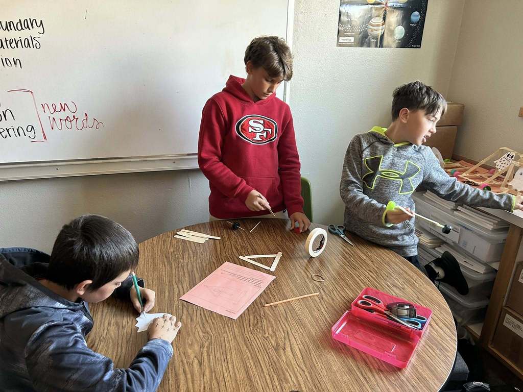 students doing a STEM project