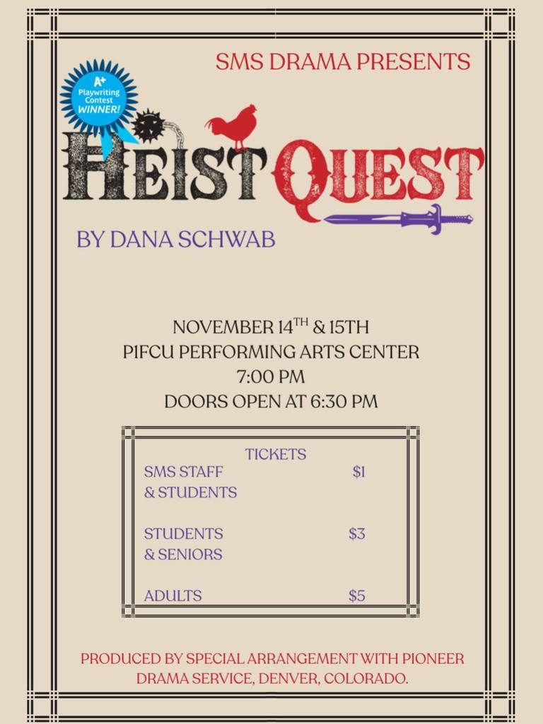 Heist Quest flyer