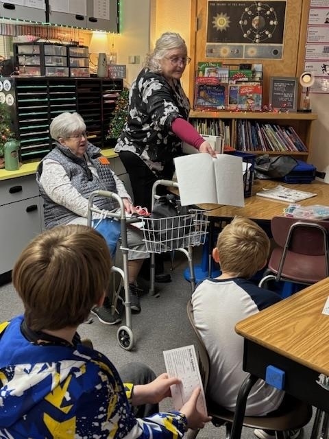 students learning braille