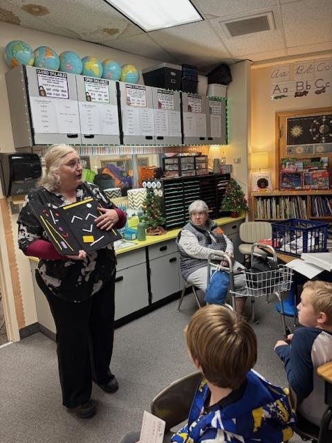 students learning braille