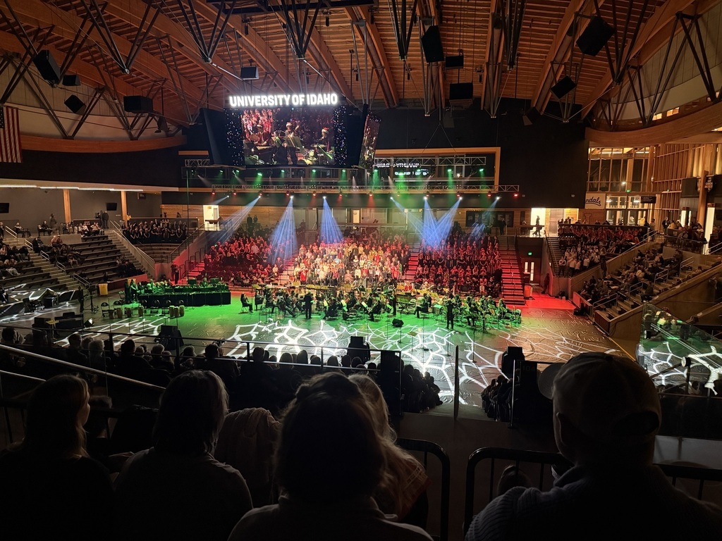 students singing at concert
