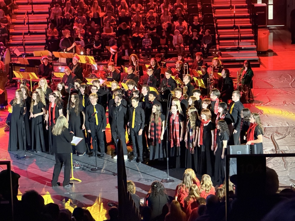 students singing at concert