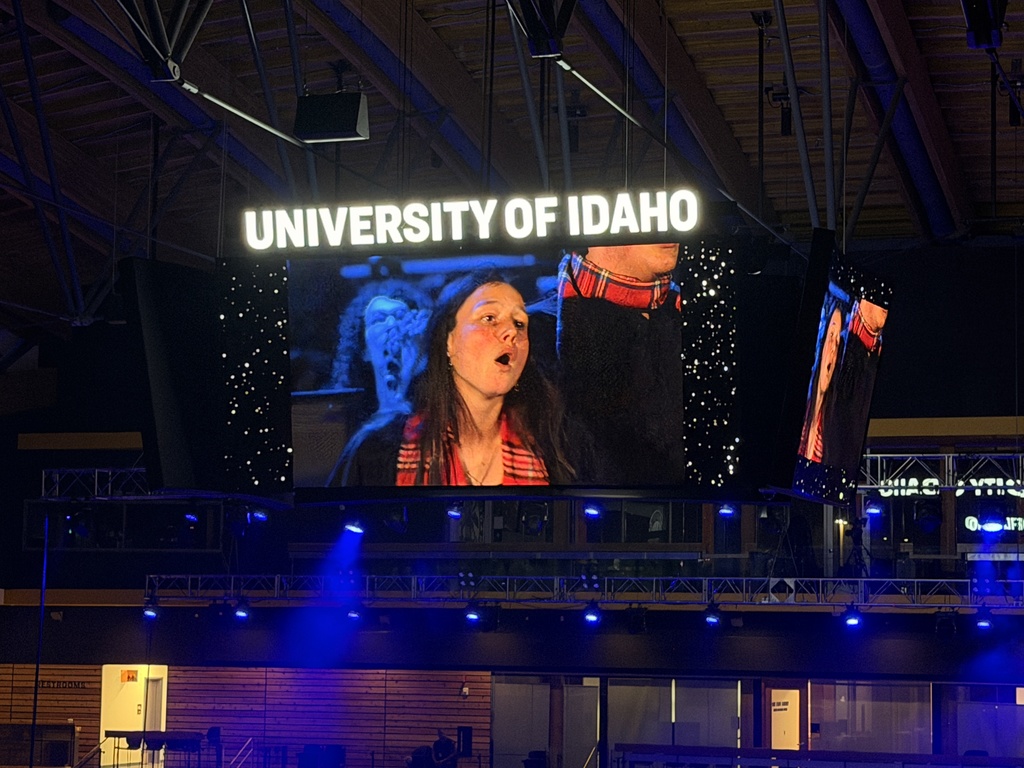 students singing at concert
