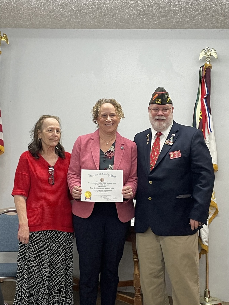 Amy receiving her award
