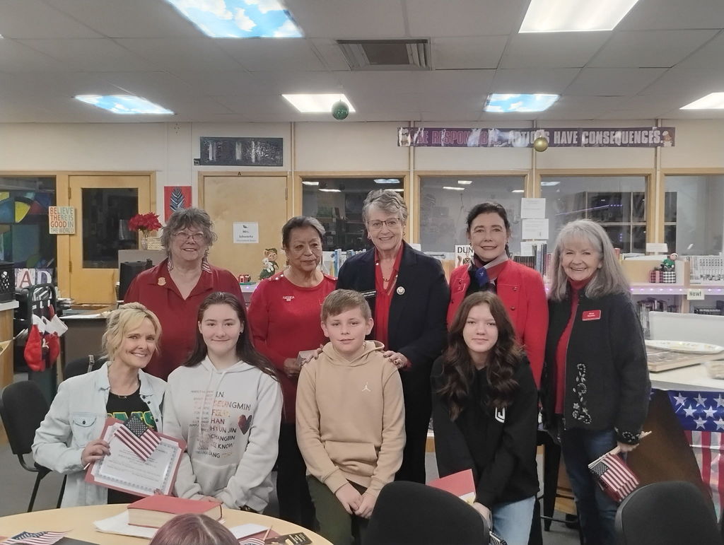 students receiving writing awards