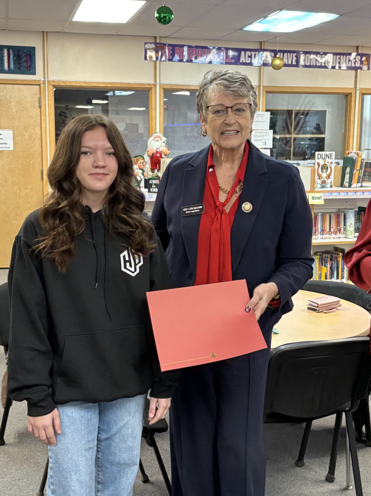 students receiving writing awards