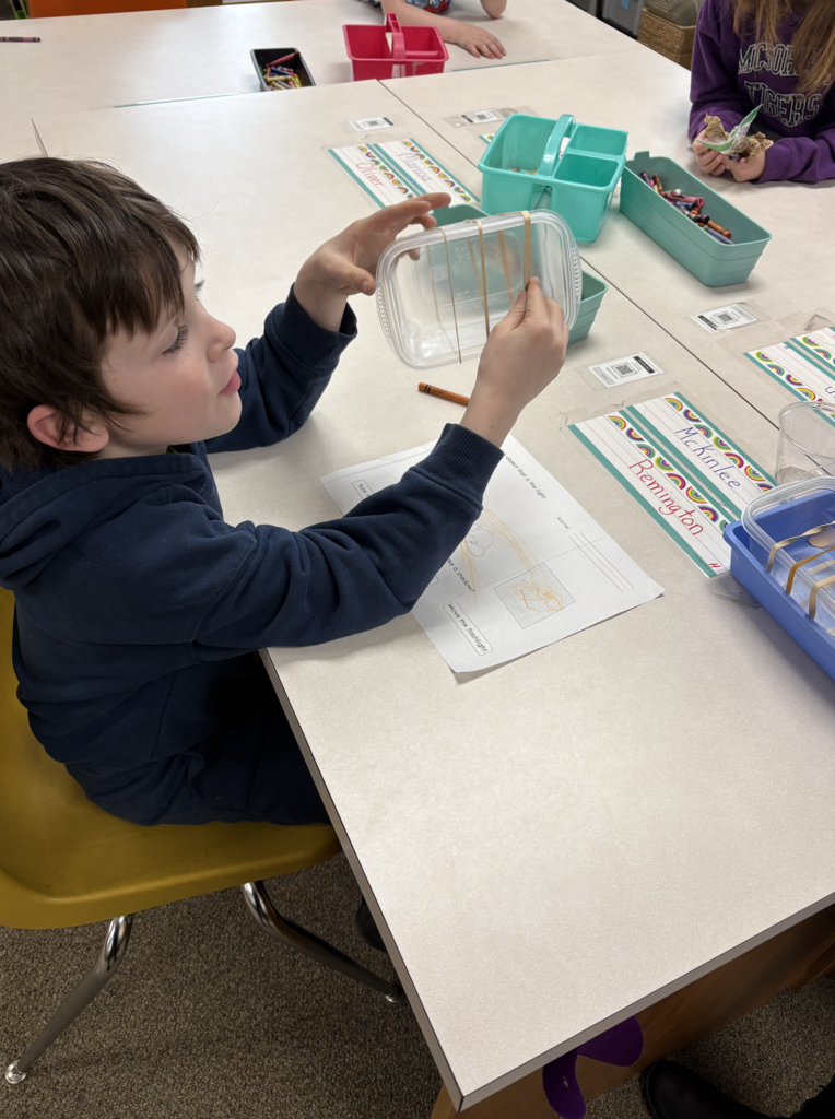 students doing science