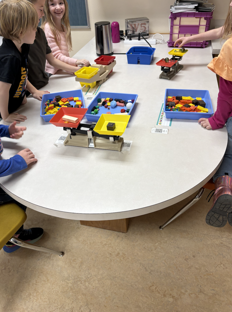 students doing science