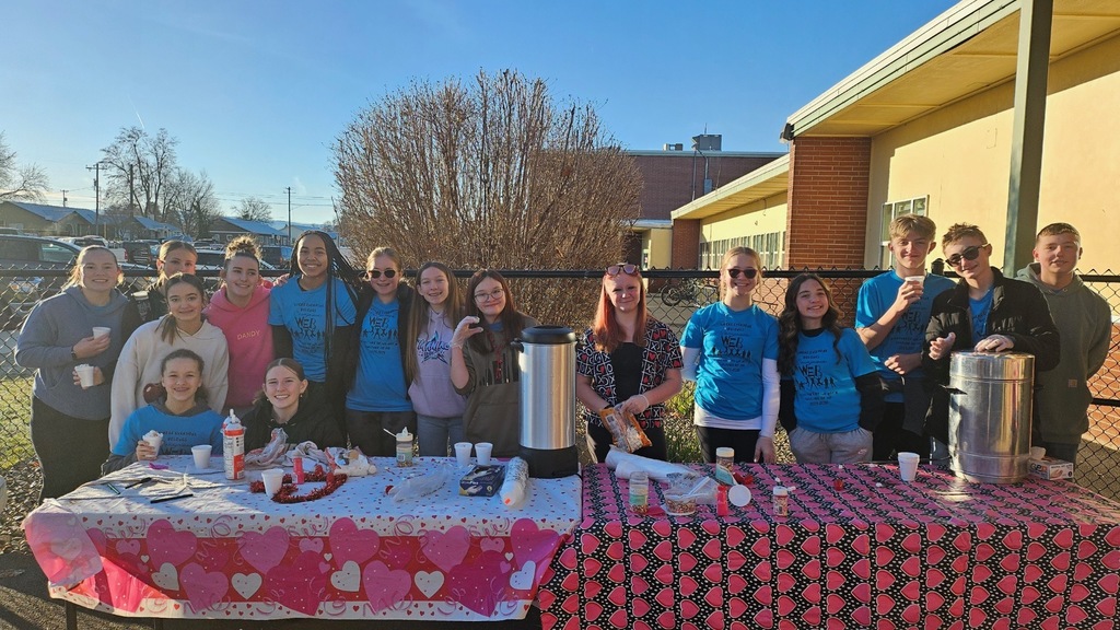 students enjoying hot chocolate