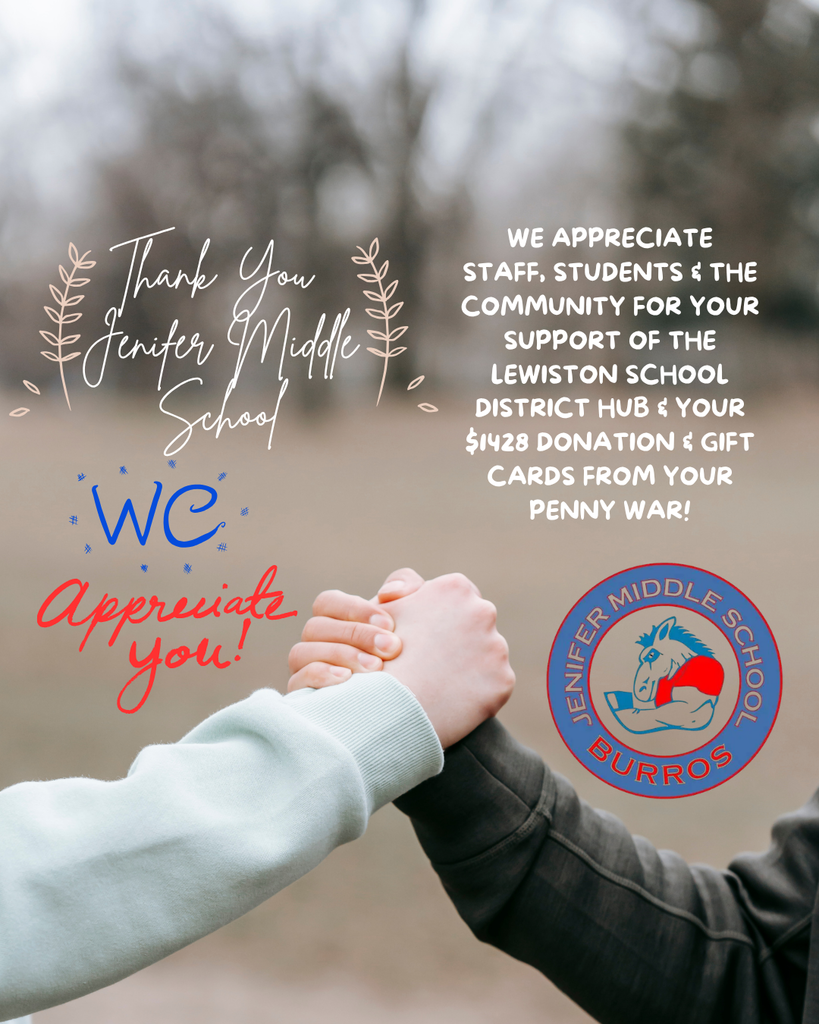 thank you to Jenifer Middle School