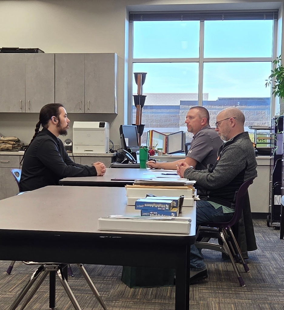 students participating in mock interviews