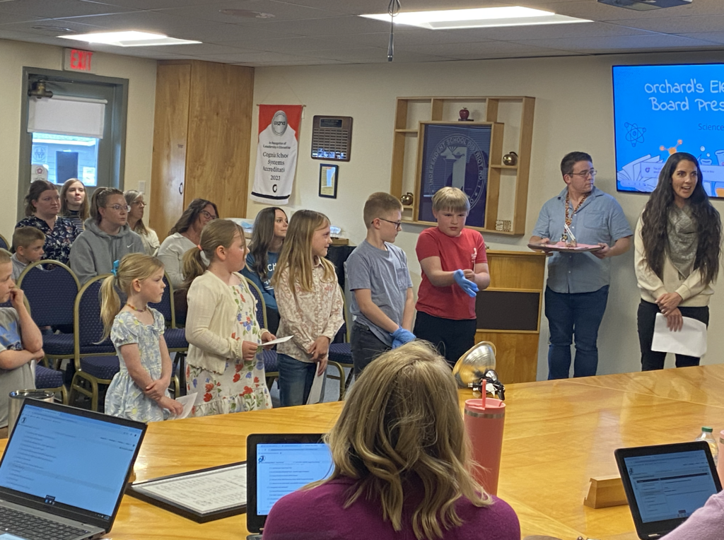 STEM students presenting to the school board