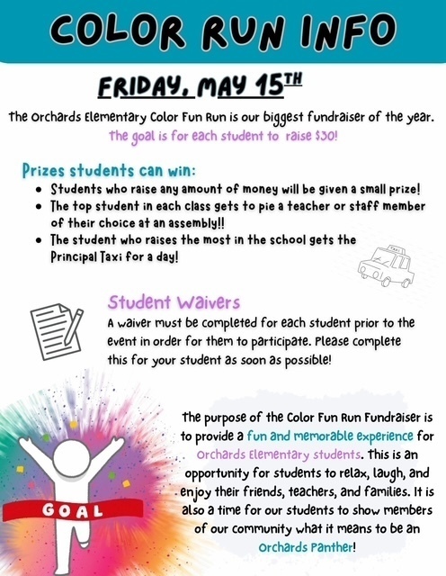 Orchards Annual Color Fun Run
