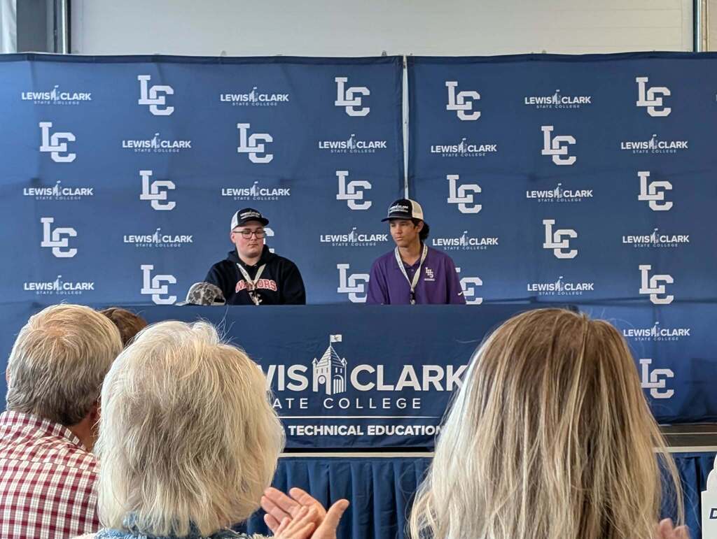 students on CTE signing day