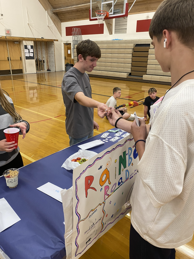 students with their food truck projects