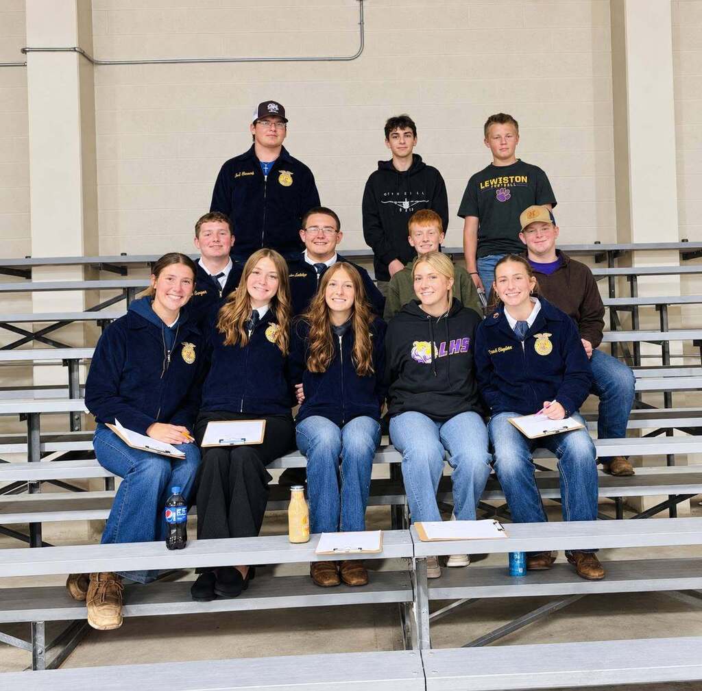 Lewiston FFA students at Livestock Judging Competition