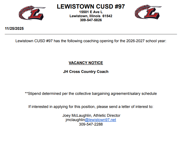 JH Cross Country Posting