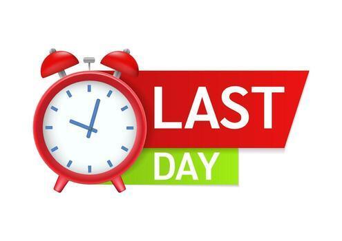 alarm-last-day-label-vector