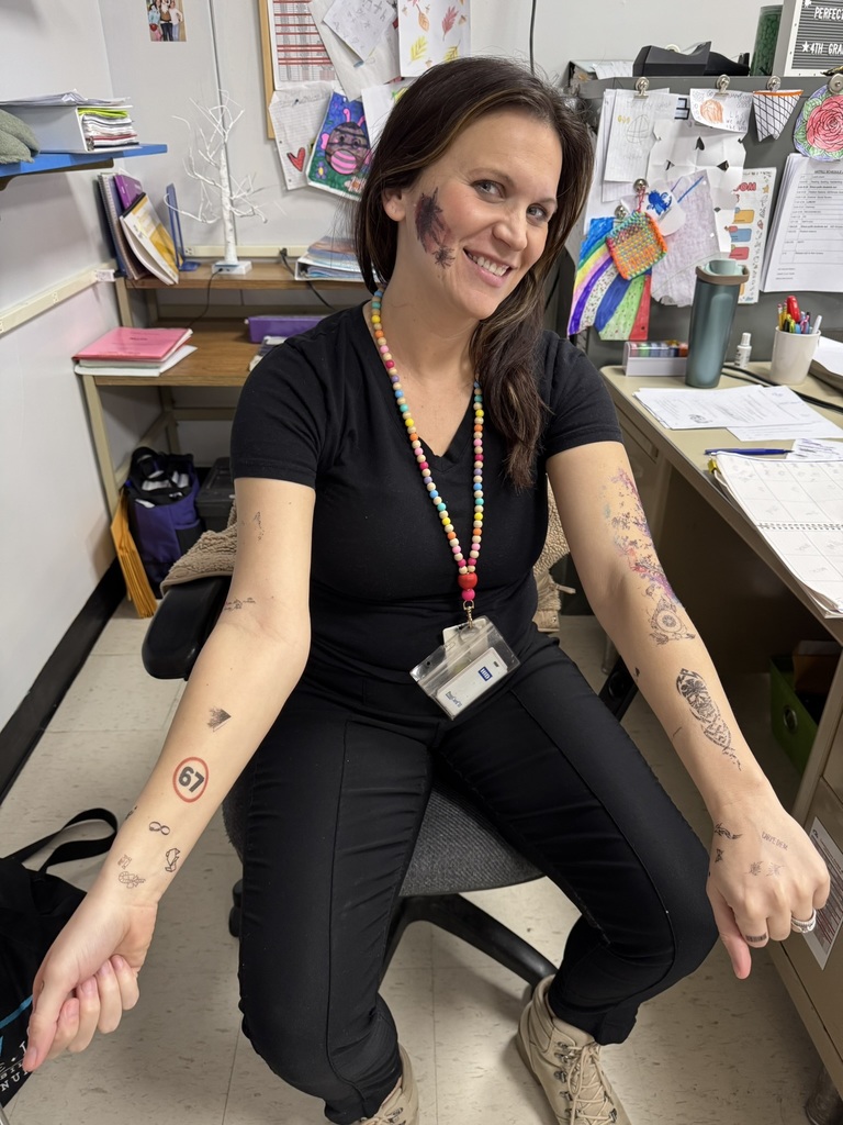 Person with temporary tattoos