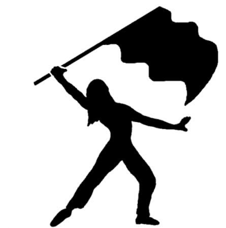 person doing a color guard move