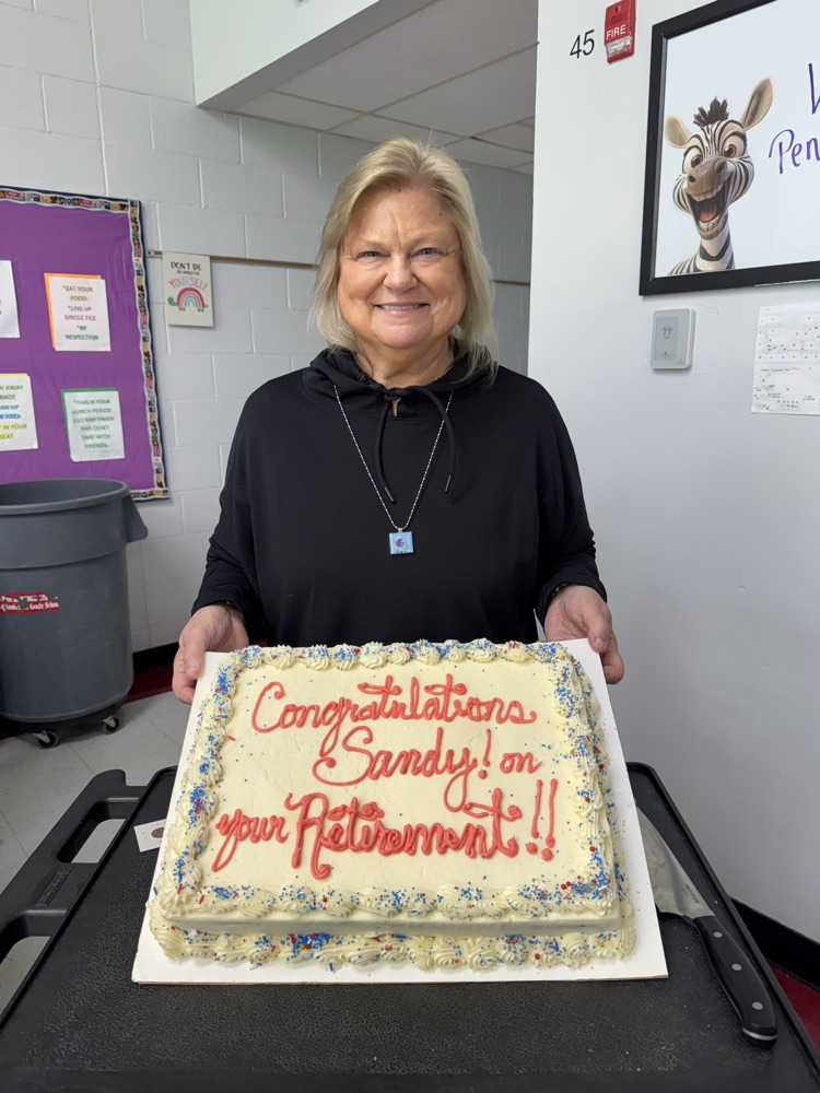 Sandy with her cake