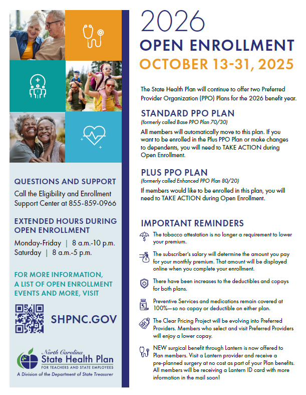 State Health Plan Announces 2026 Open Enrollment Period