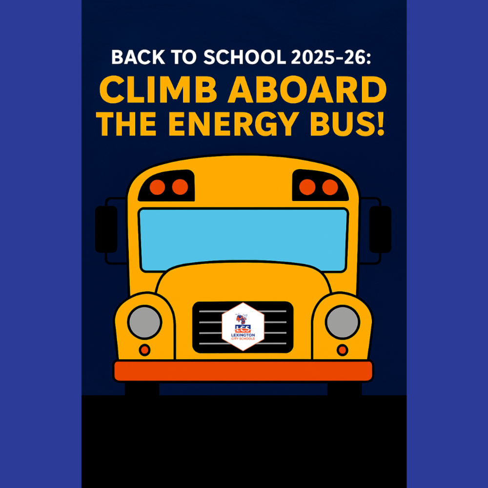Back to school 2025-26 climb aboard the energy bus graphic.