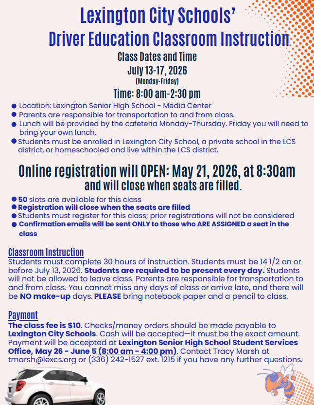 July Drivers Ed Flyer