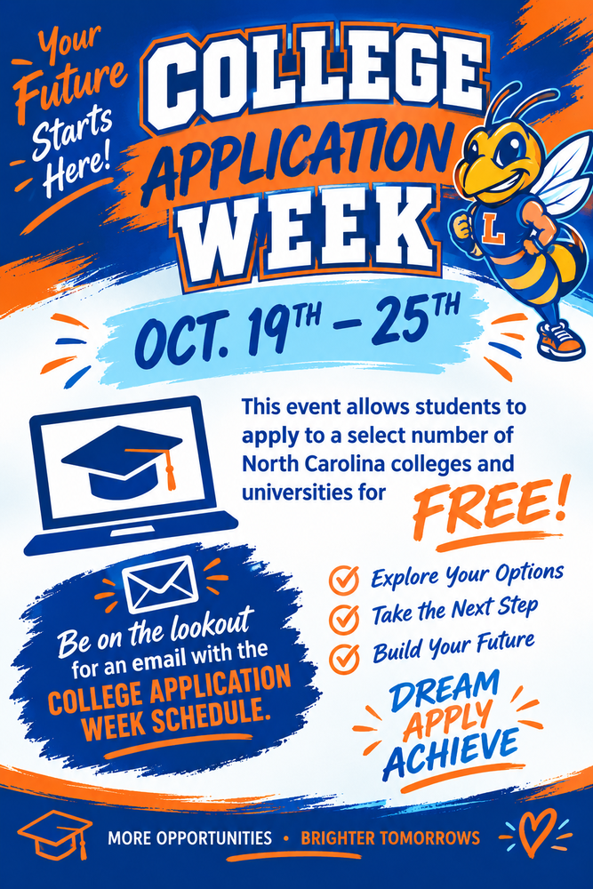 A flyer about college application week, from 10/19 to 10/25 at LSHS.