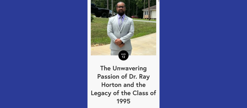 A photo of Dr. Ray Horton standing proudly.