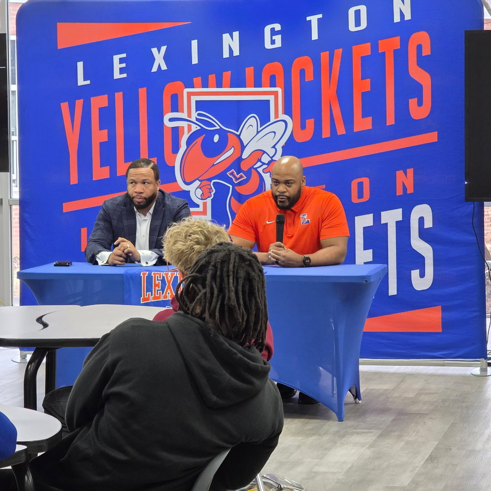 Dr. Porter and Coach TJ Holt Head Football Coach 