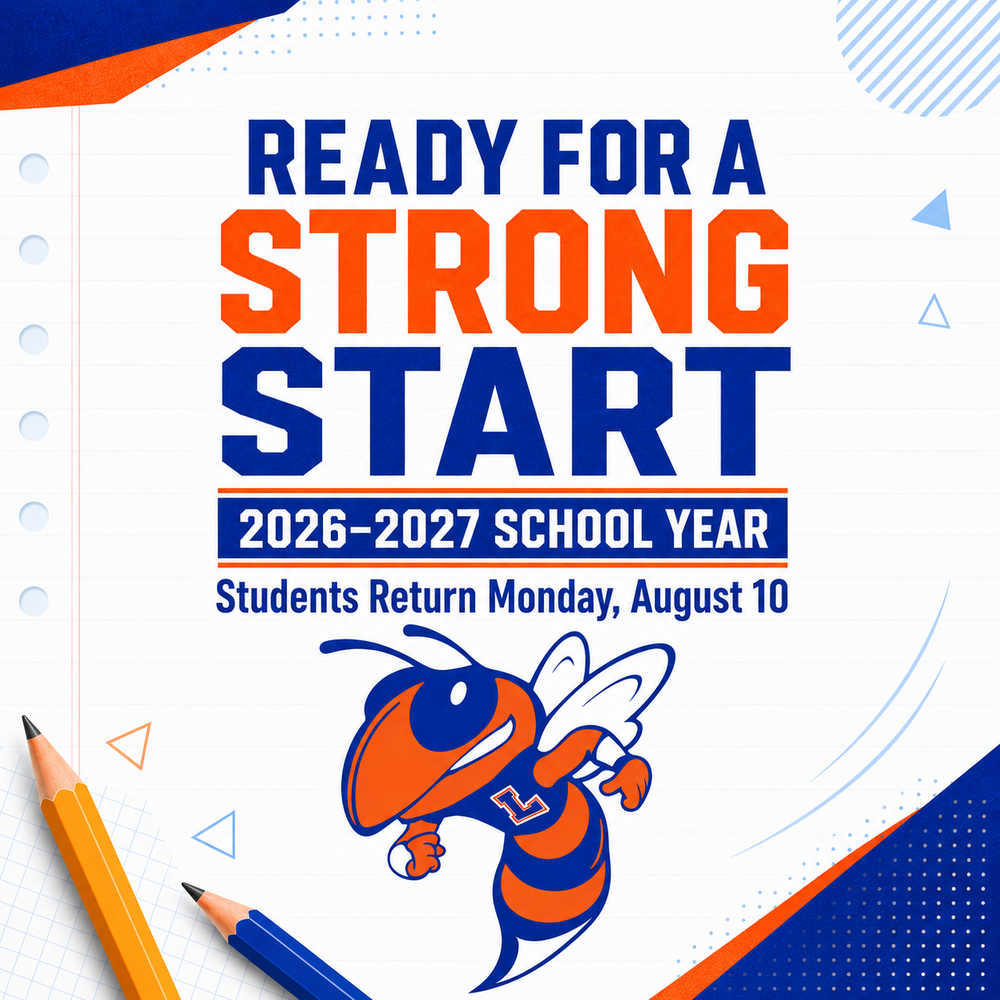 Ready for a strong start to the 2026-2927 school year graphic. Students return, Monday, August 10th. 