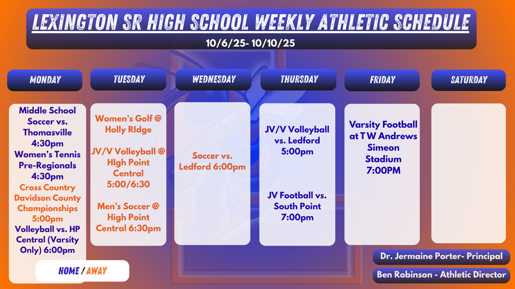LSHS Weekly Athletic Schedule