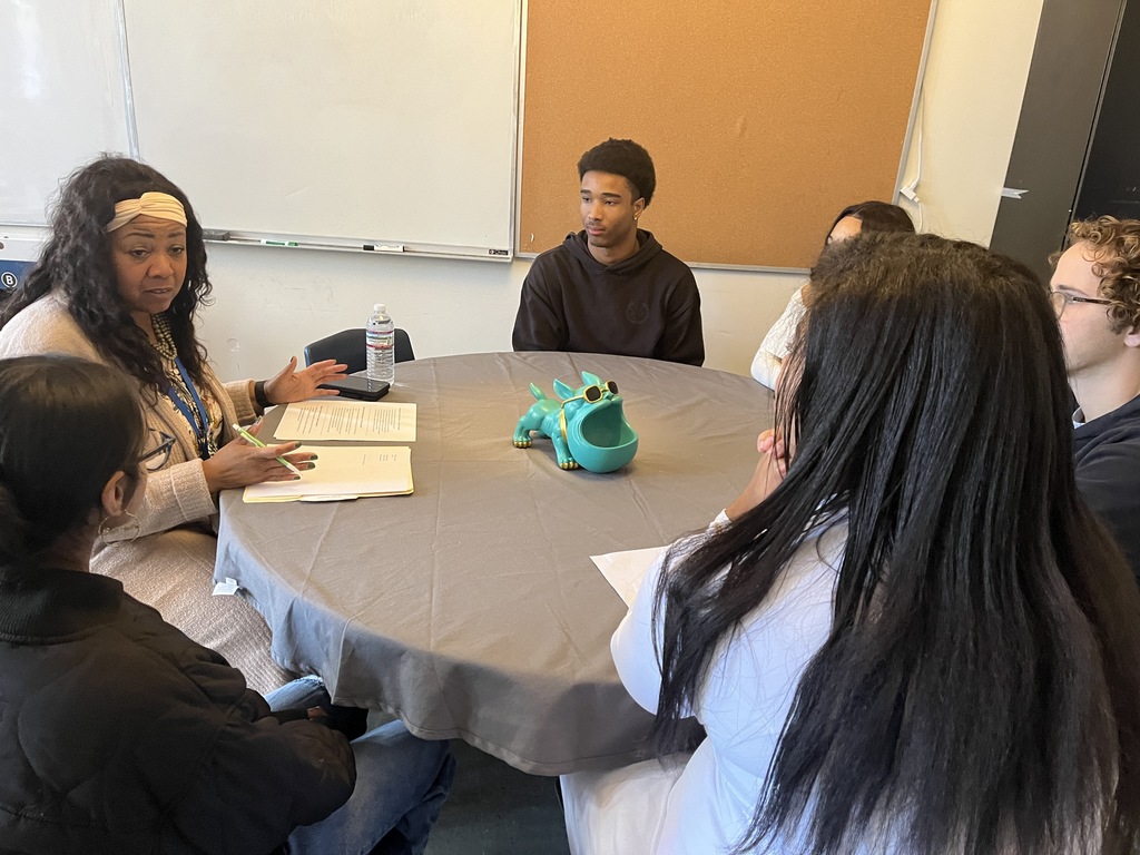 LSHS Student Advisory Meeting pictured. 