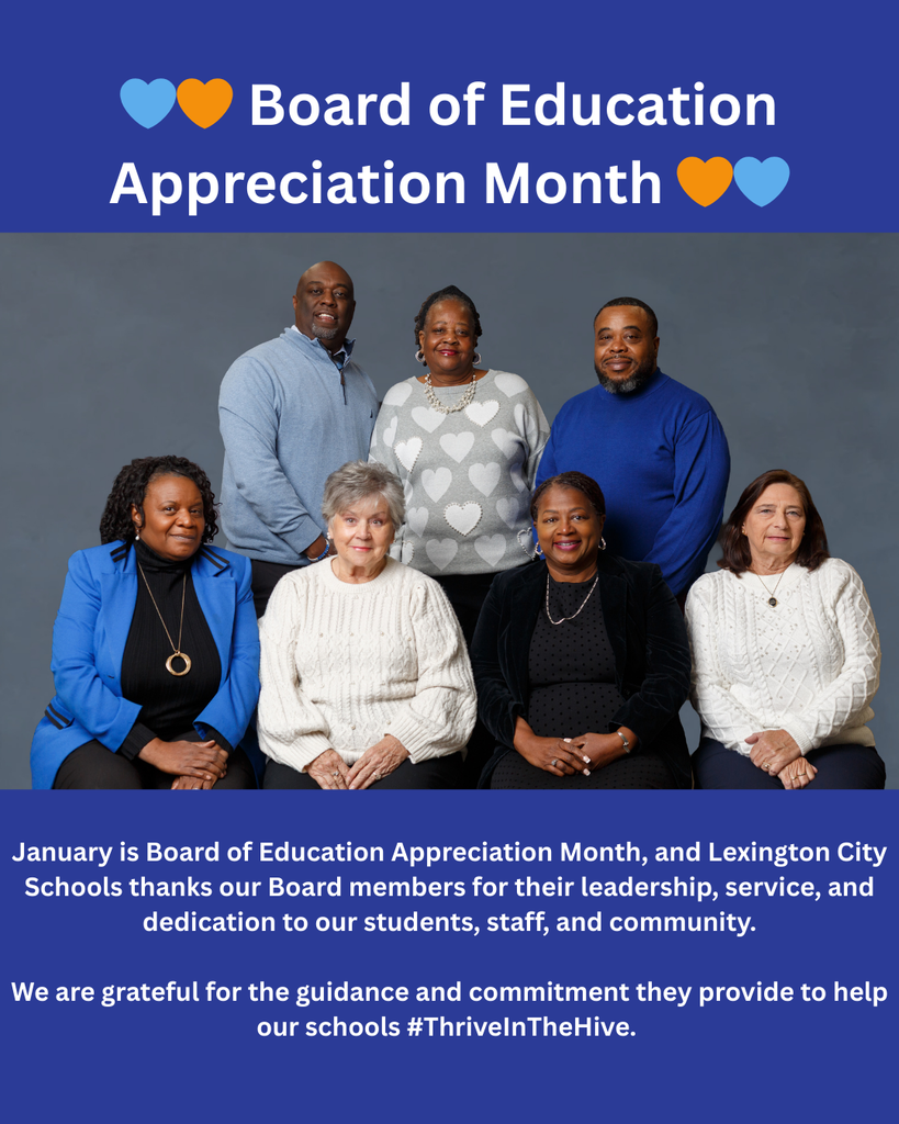 Group photo of the Lexington City Schools Board of Education.