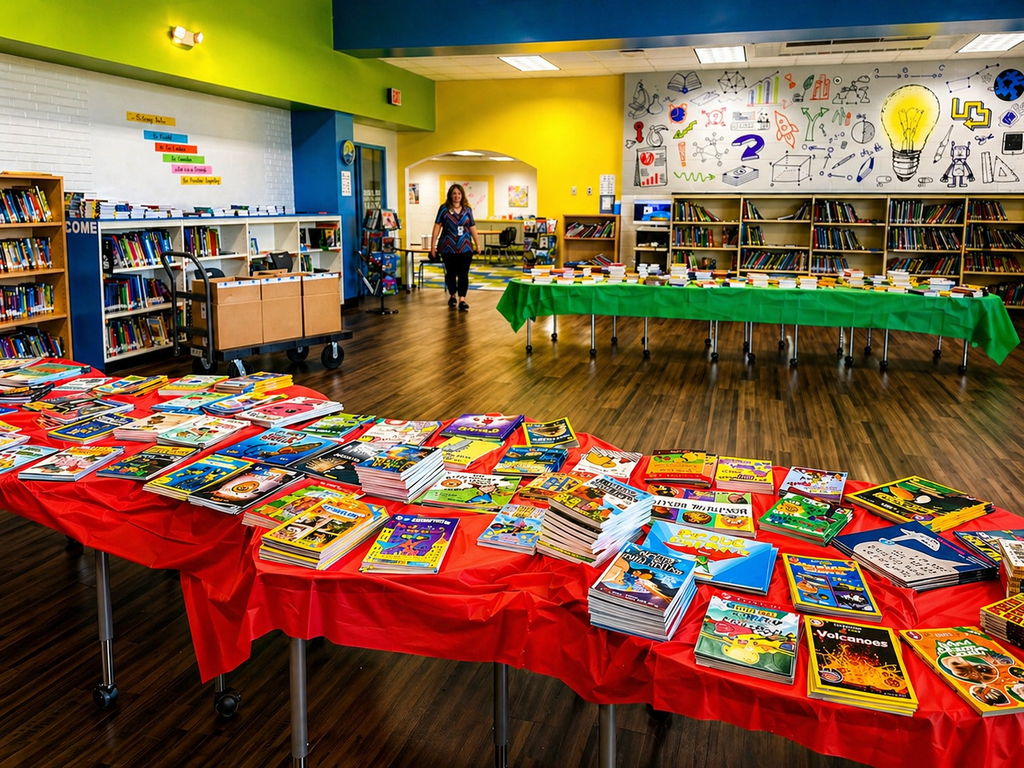 Books on Break in action: students selecting books, building personal libraries, and expanding access to literacy. #AccessInAction