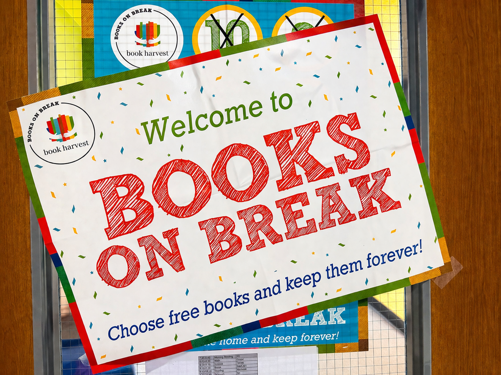 Books on Break in action: students selecting books, building personal libraries, and expanding access to literacy. #AccessInAction