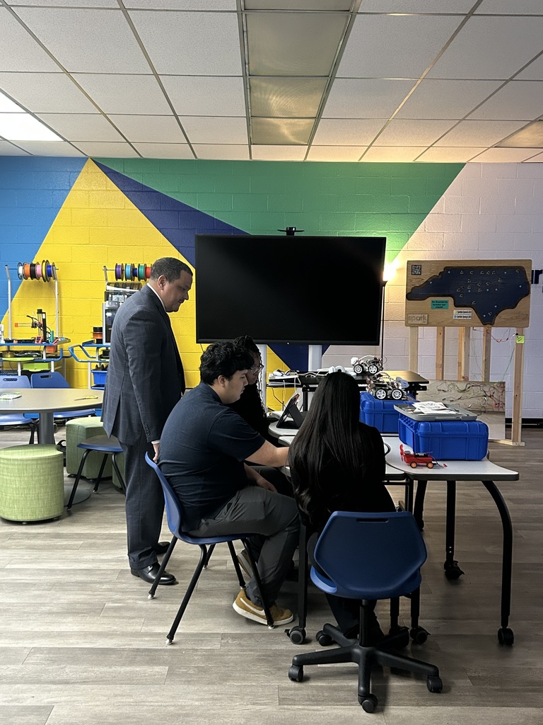 Dr. Ron Anthony visits Lexington Senior High School, spending time with students and staff, touring the Spark Lab, and supporting student opportunities during a recent campus visit.