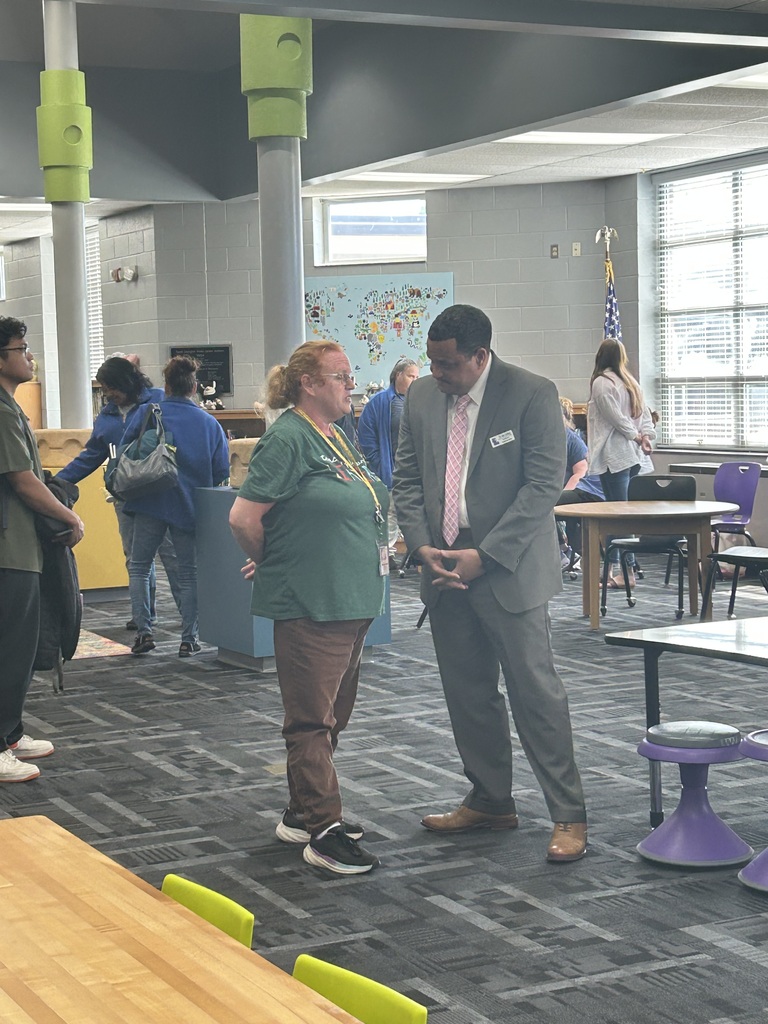 Alt Text: Dr. Ron Anthony visits schools across Lexington City Schools during staff and principal engagement meetings. Photos show Dr. Anthony speaking with school employees, meeting with principals and staff members, and engaging in conversations focused on communication, collaboration, and the future of the district at campuses throughout Lexington City Schools.