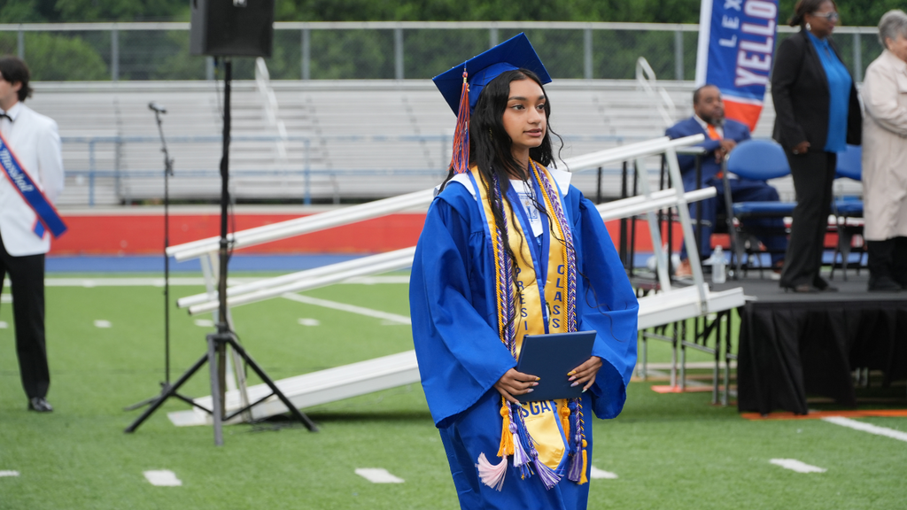 Scenes from Lexington Senior High School's 2026 commencement ceremony, featuring graduates, family members, school leaders, and celebratory moments throughout the event.