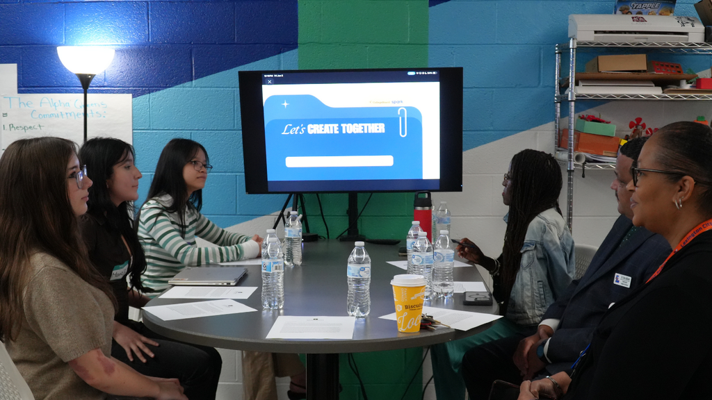 Students present their research and recommendations to community and business leaders during a SparkLabNC project, sharing innovative solutions to address workforce challenges and strengthen future career pathways in Lexington.