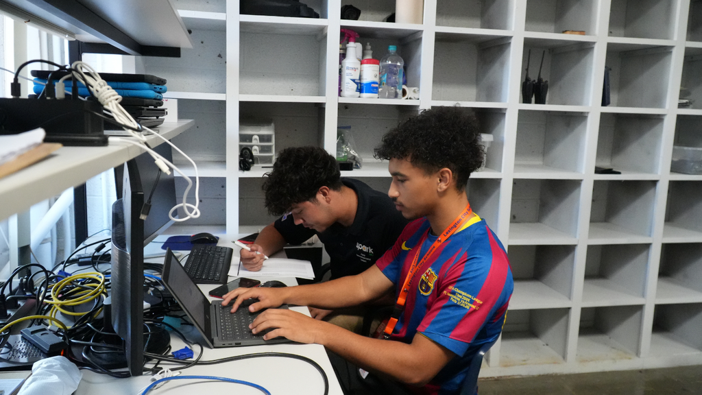 Superintendent Dr. Ron Anthony visits Lexington Senior High School internship sites and meets with students gaining hands-on experience through paid internships and career-connected learning opportunities.