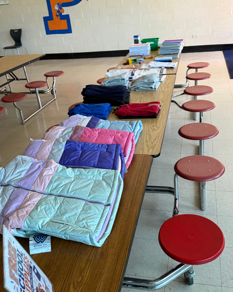 Pickett Elementary School is sharing donated school supplies, clothing, food, and snacks with children and families participating in Lexington City Schools' Summer Meals Program and throughout the Lexington community.