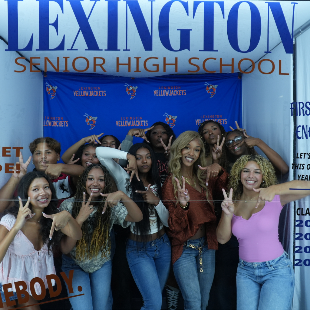 LSHS students and staff celebrate the new school year during a lunch day party.