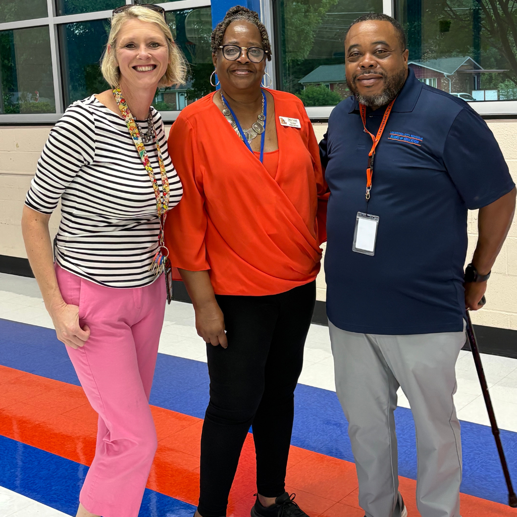 Members of the Lexington City Schools Board of Education support students and staff during back-to-school events.